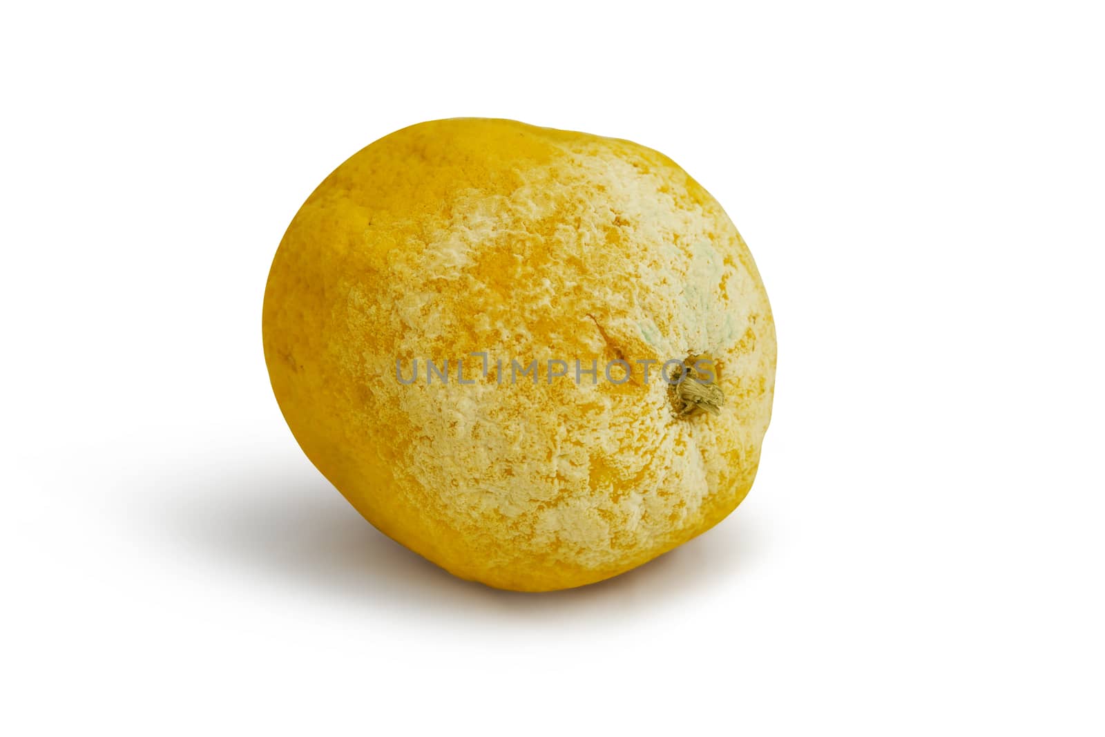 Tainted lemon on a white background. With clipping path