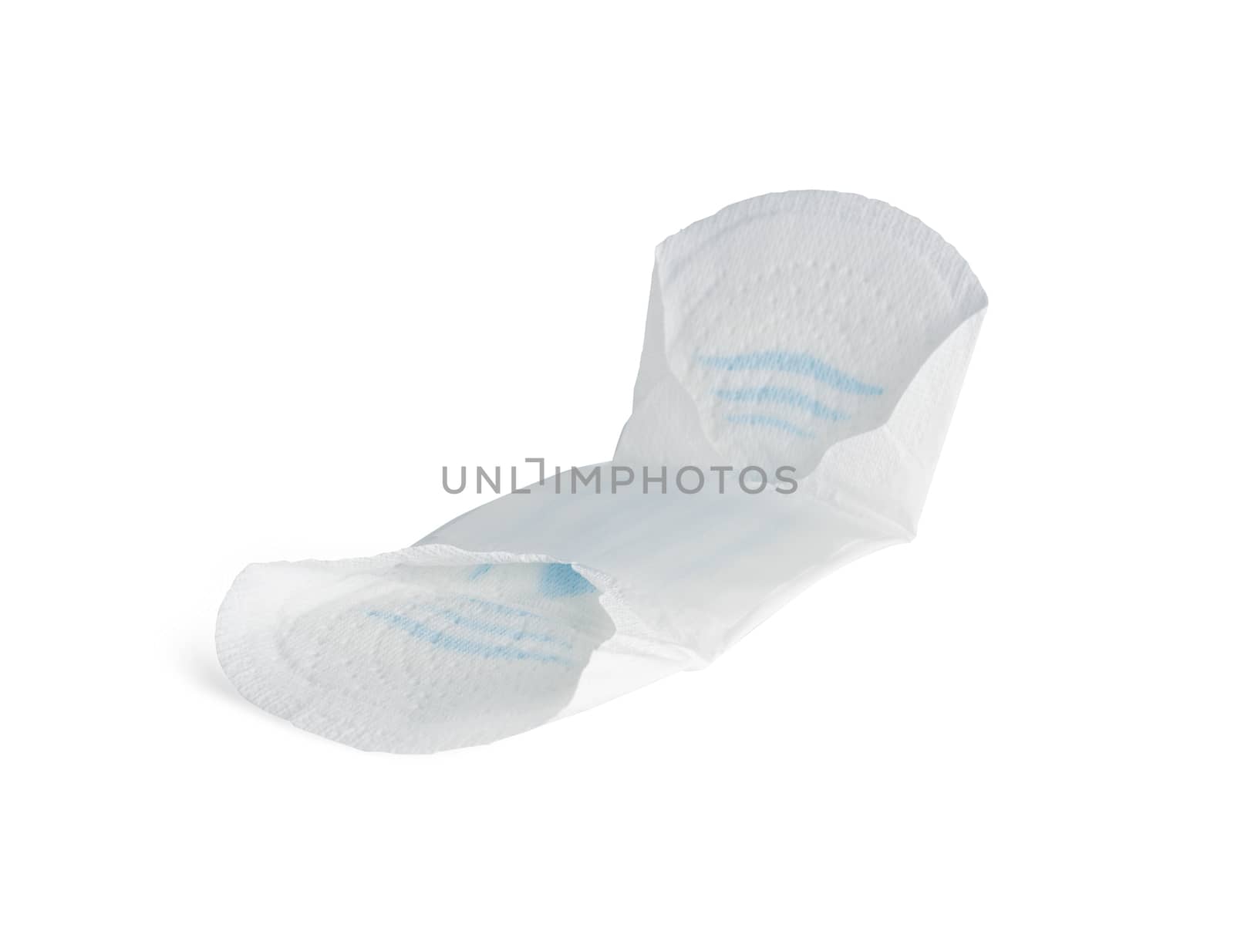 Female hygiene pad on a white background. With clipping path.