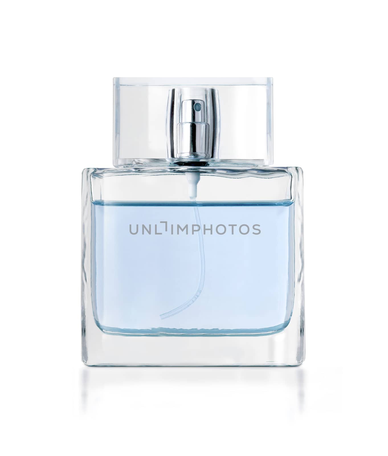 Perfume in beautiful bottle isolated on white with clipping path