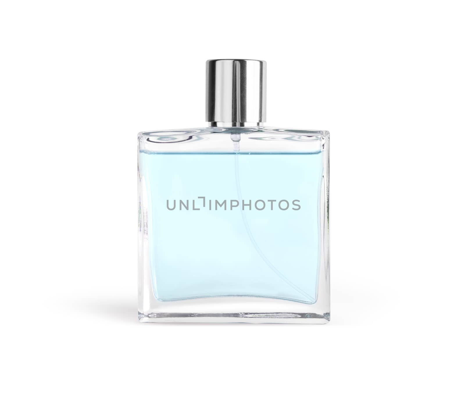 Perfume in beautiful bottle isolated on white with clipping path
