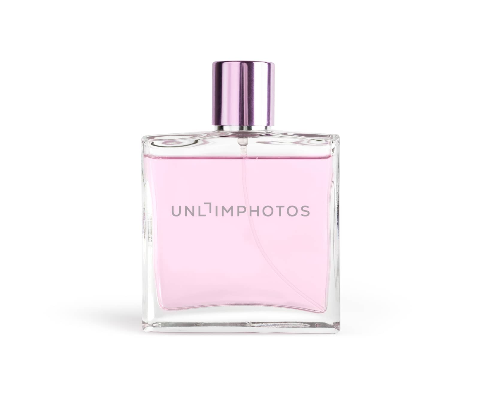 Perfume in beautiful bottle isolated on white with clipping path