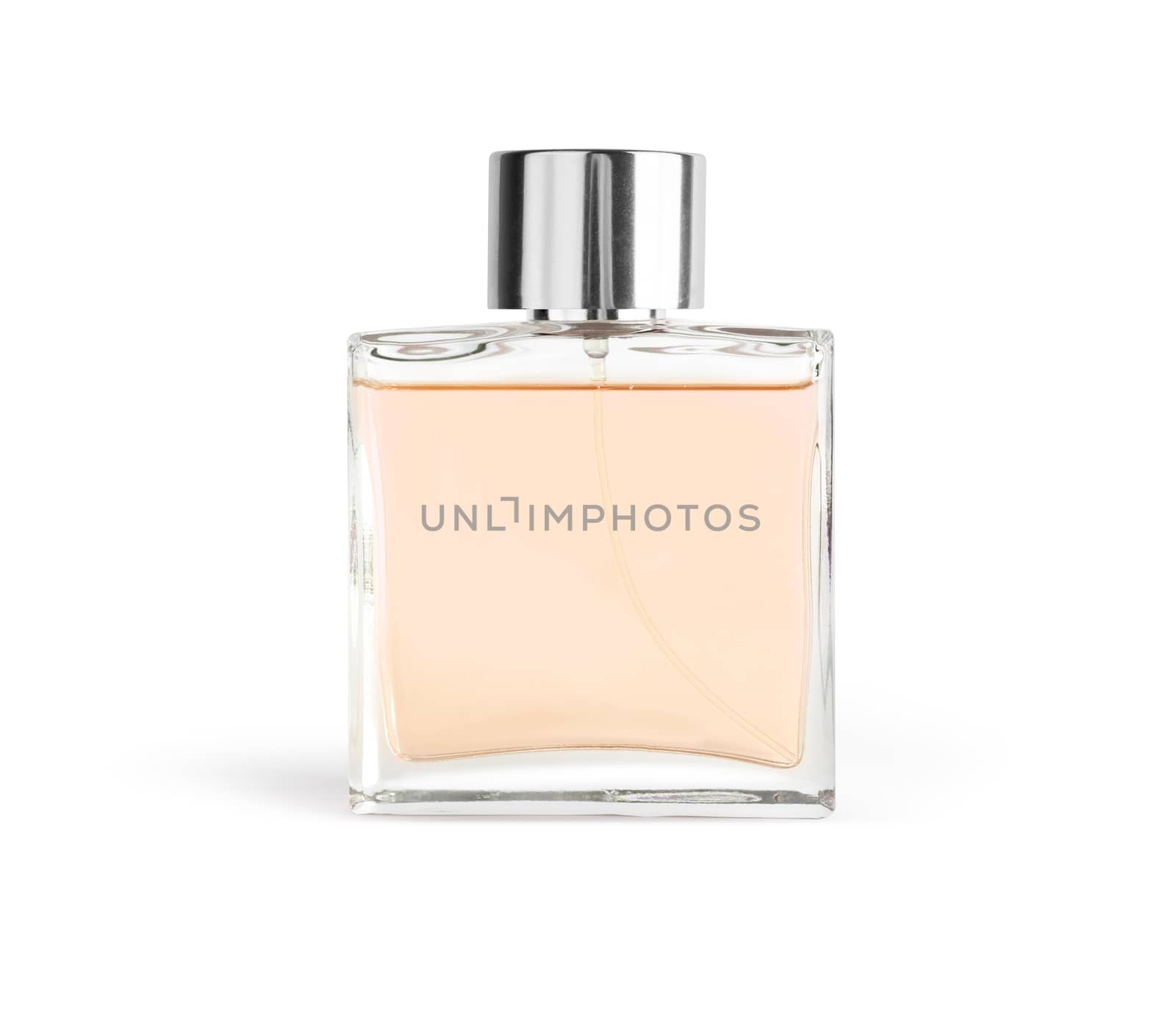 Perfume in beautiful bottle isolated on white with clipping path