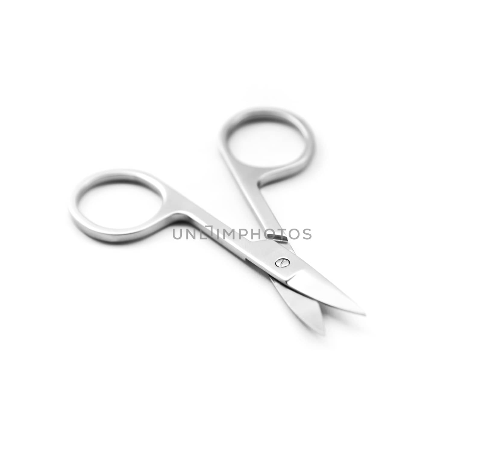 Nail scissors isolated on white background. With clipping path
