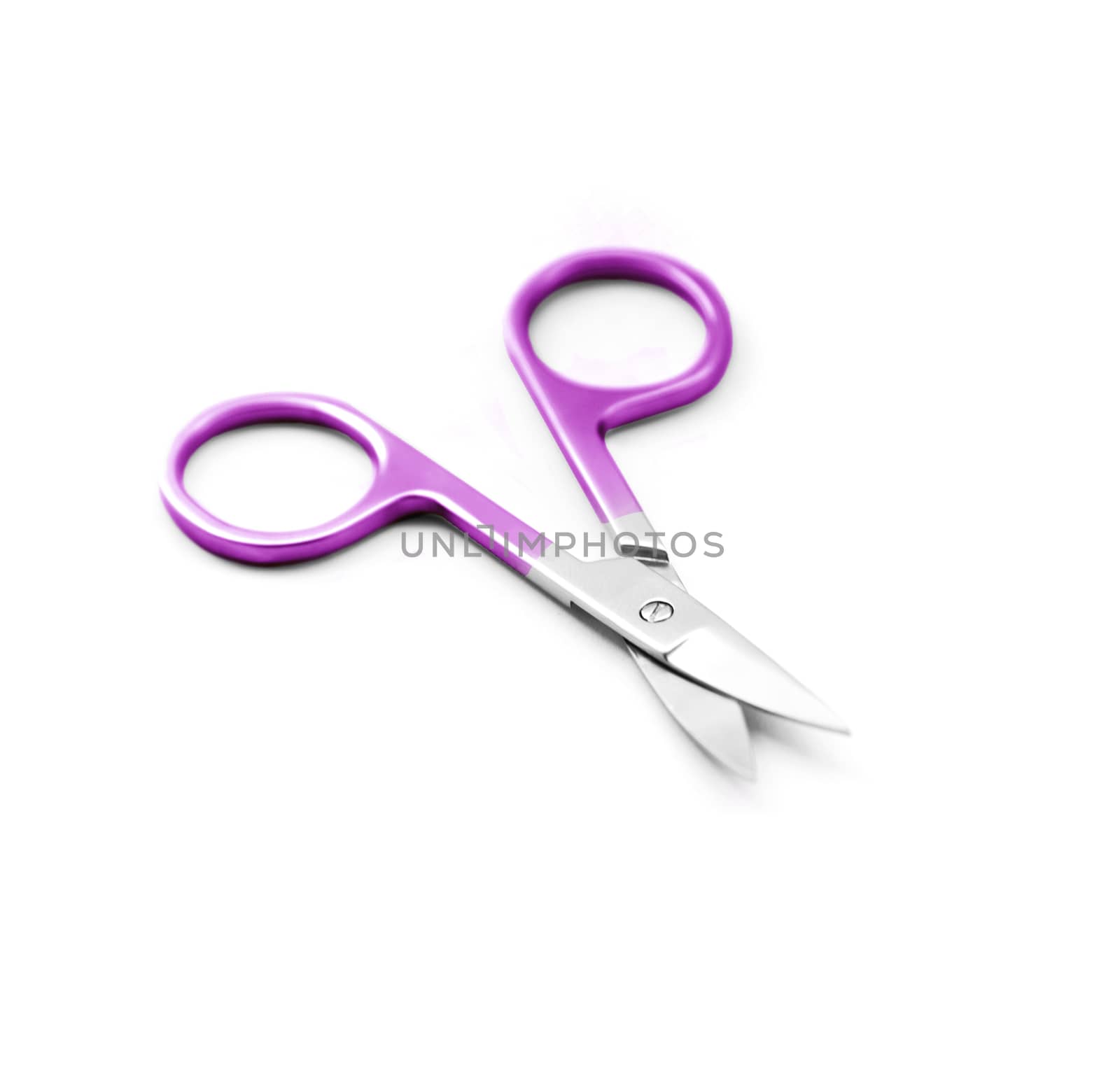 Nail scissors isolated on white background. With clipping path