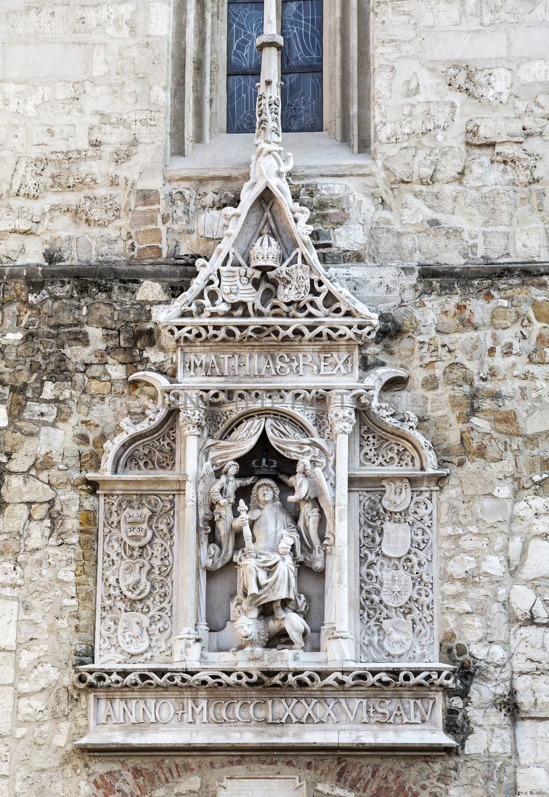 Detail of St. Matthias Church in Budapest, Hungary