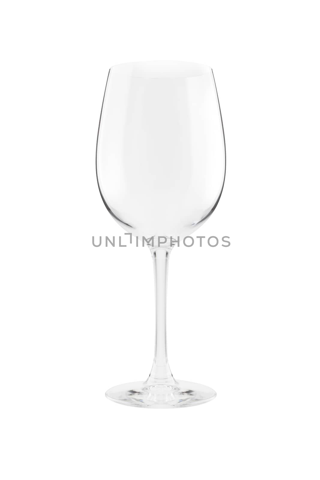 Empty wine glass. Isolated on a white background. With clipping path