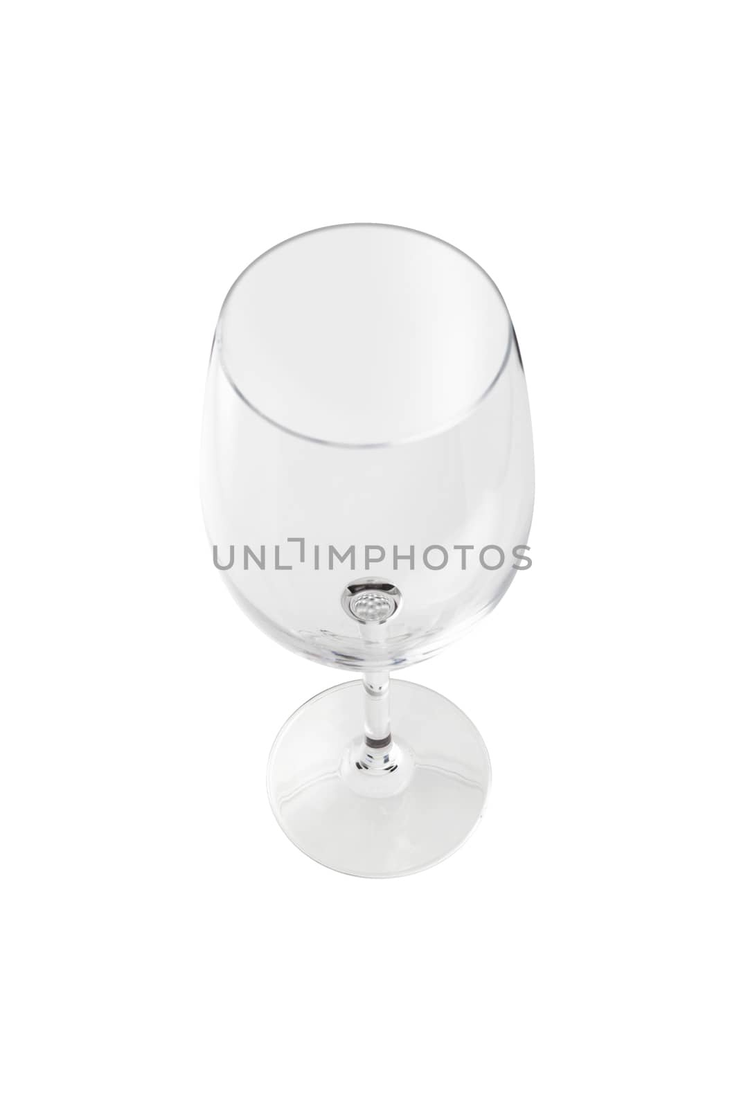 Empty wine glass. Isolated on a white background. With clipping path