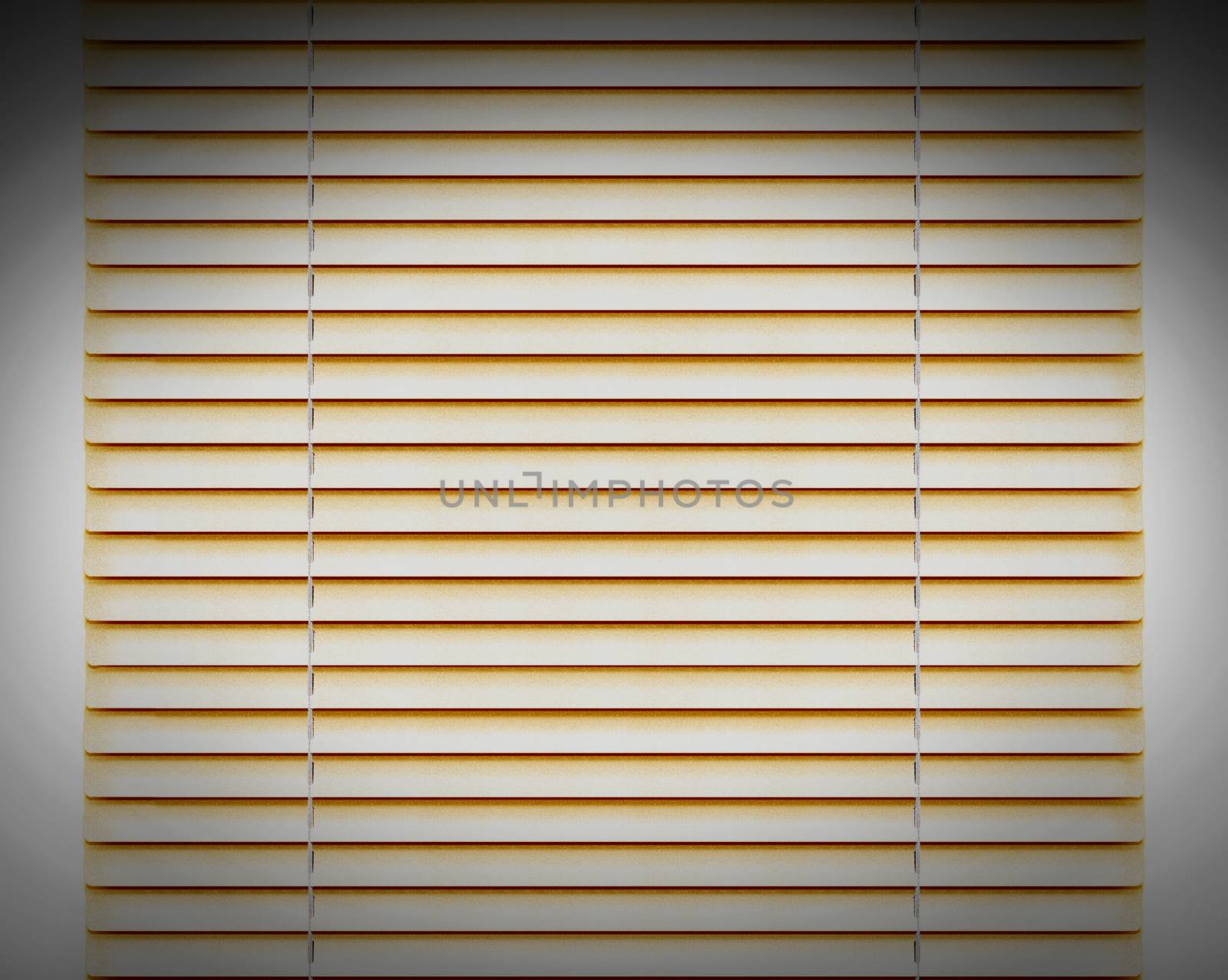 Golden horizontal Blinds window decoration interior of room