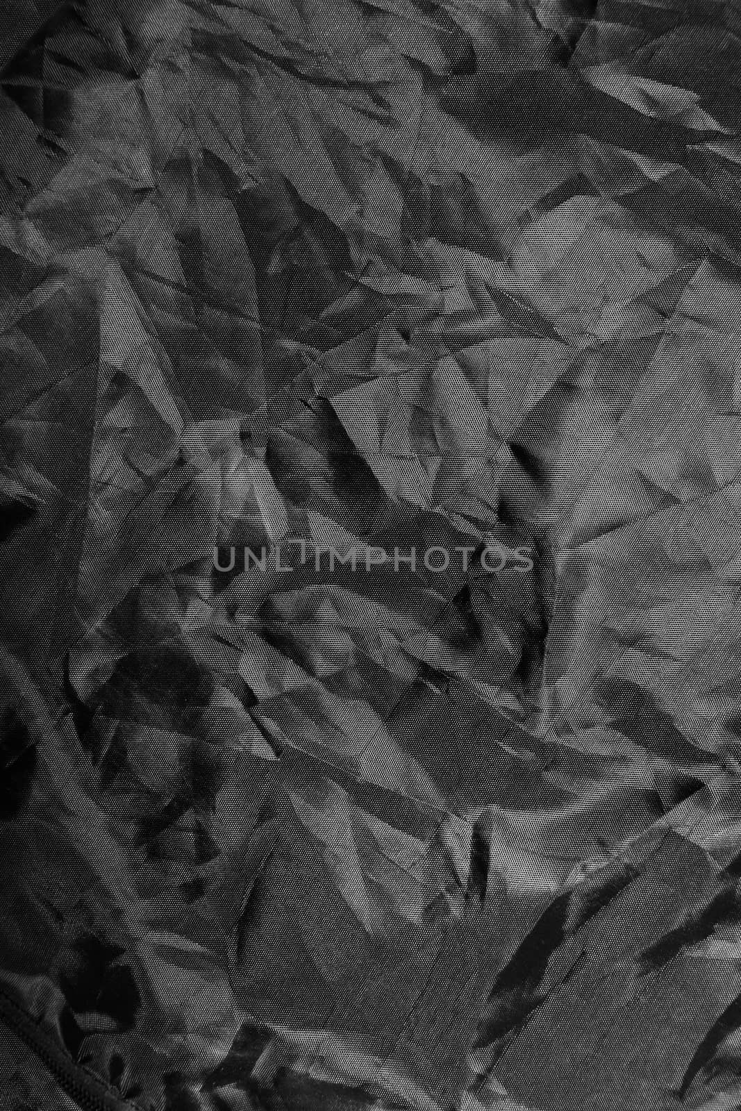 Black rough fabric grunge texture background.