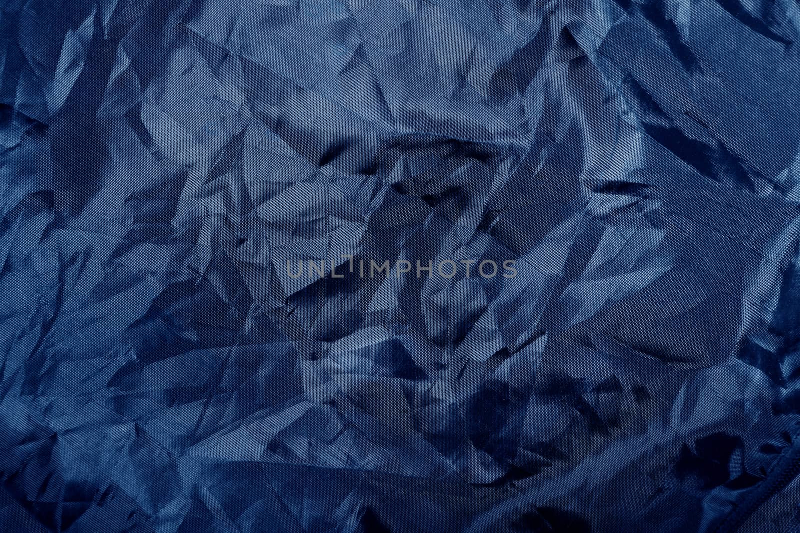 Blue rough fabric grunge texture background.