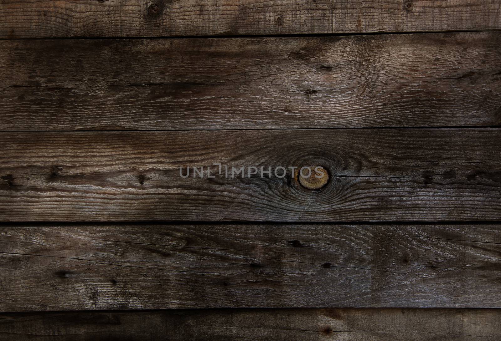 Wooden Background old panel with rusty nails. Wood texture.