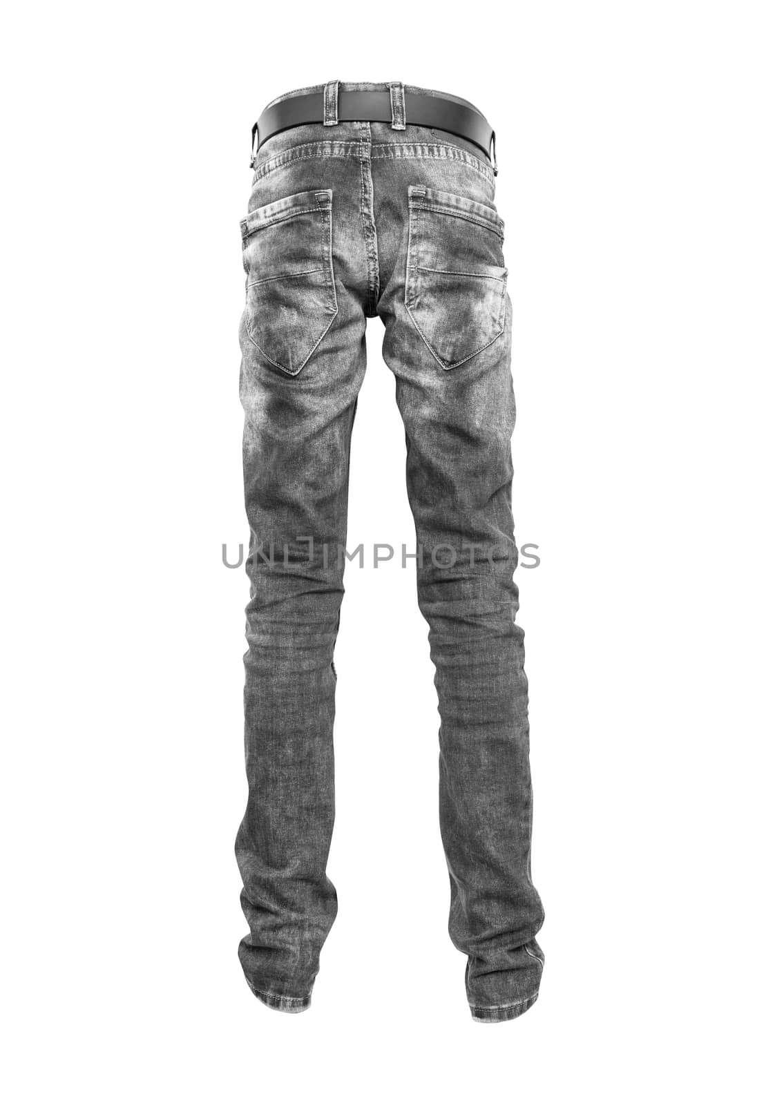 Black Jeans with a black belt the teenager. With clipping path