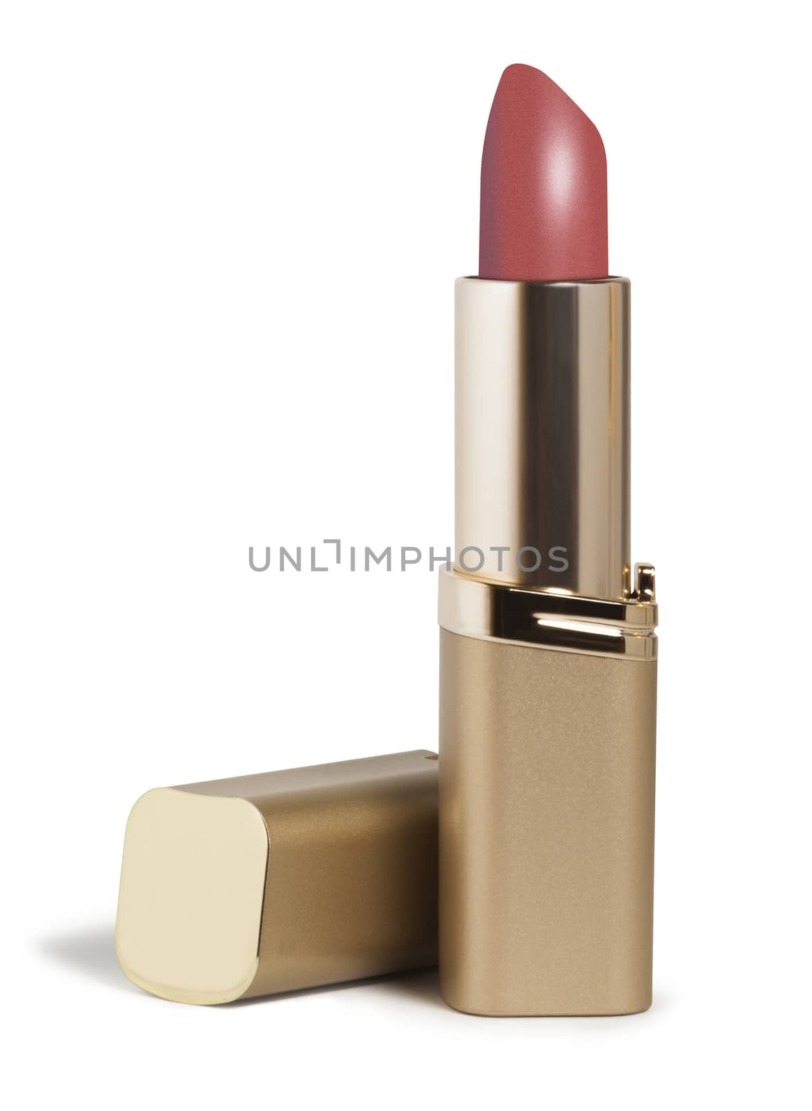 Beautiful lipstick, isolated on white.  With clipping path