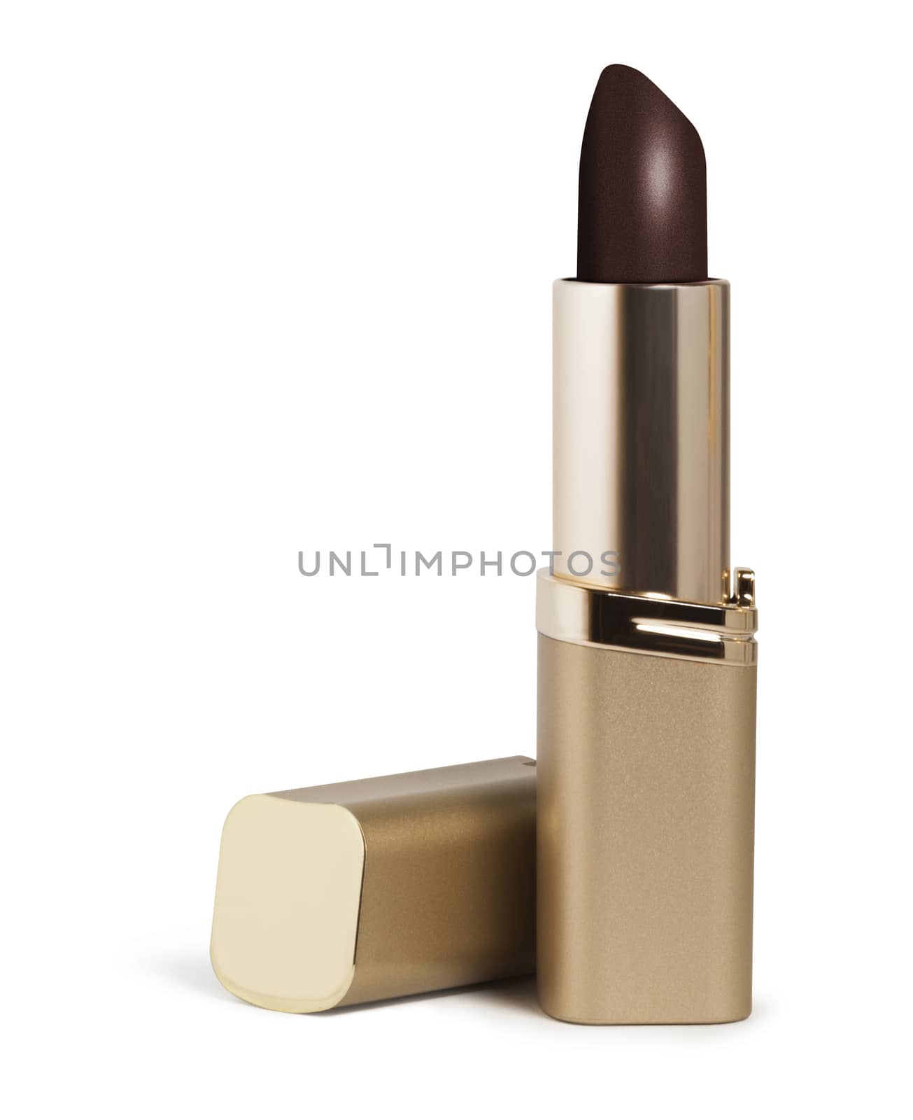 Brown lipstick, isolated on white. With clipping path