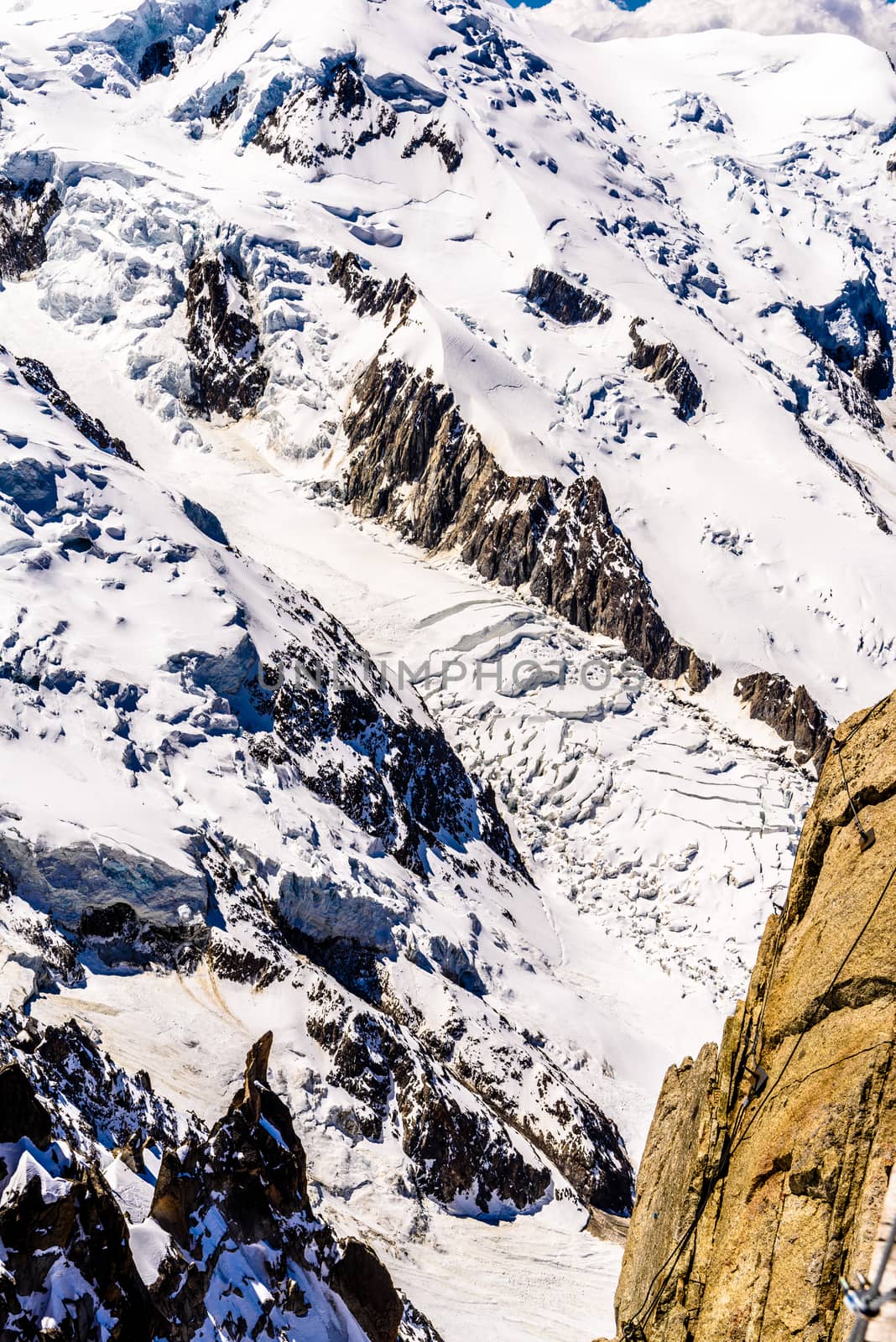 Snowy mountains Chamonix, Mont Blanc, Haute-Savoie, Alps, France by Eagle2308