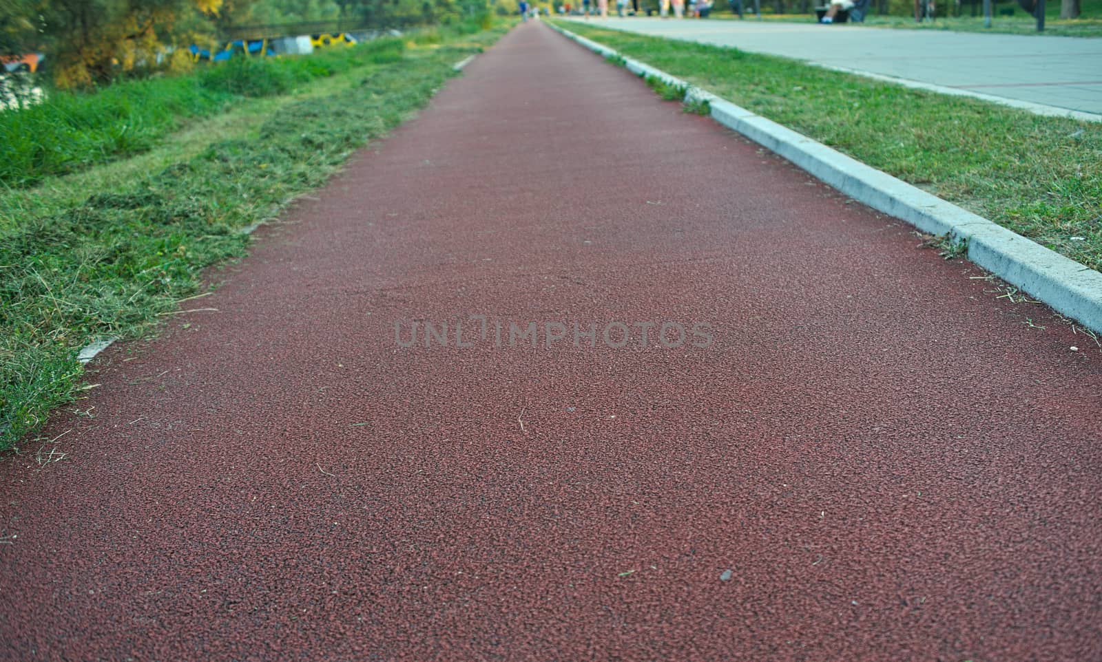 Running track on boardwalk for jogging and exercise by sheriffkule