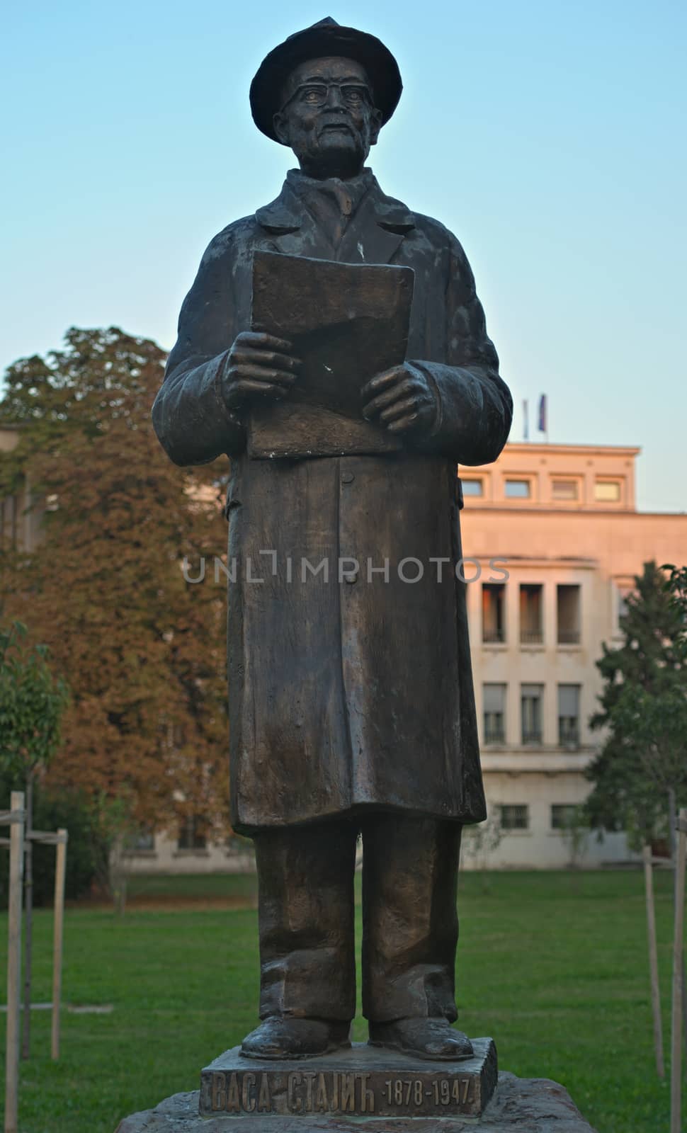 NOVI SAD, SERBIA - September 21th 2018 - Monument of Vasa Stajijc by sheriffkule