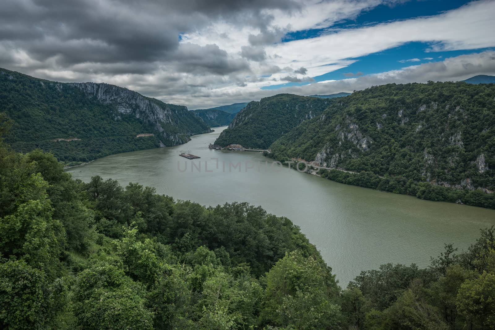 Panoramic view of the Danube River from Golo Brdo, Serbia by Multipedia