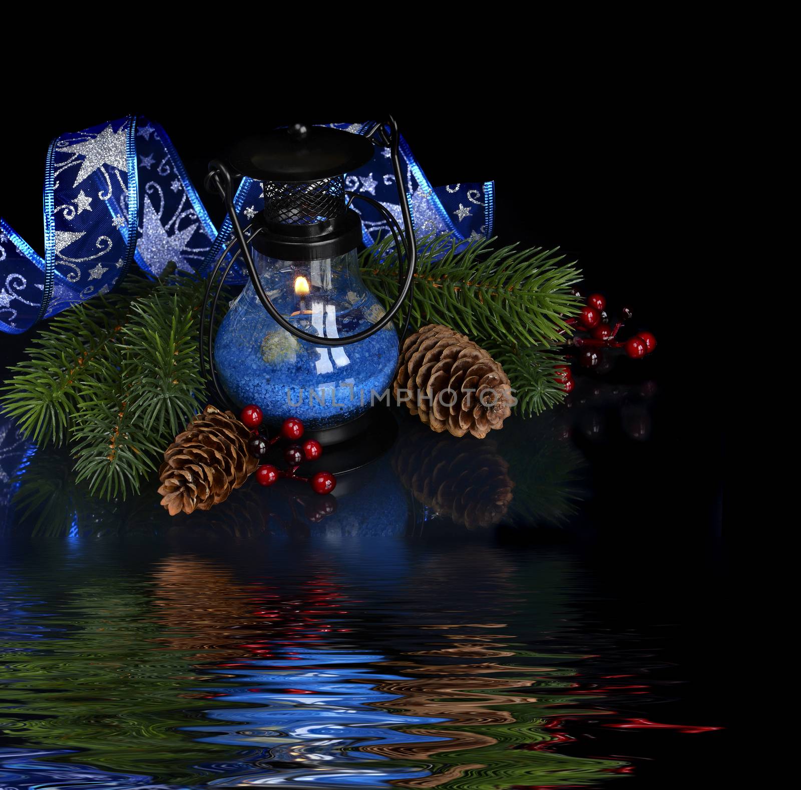Christmas composition in blue by Epitavi