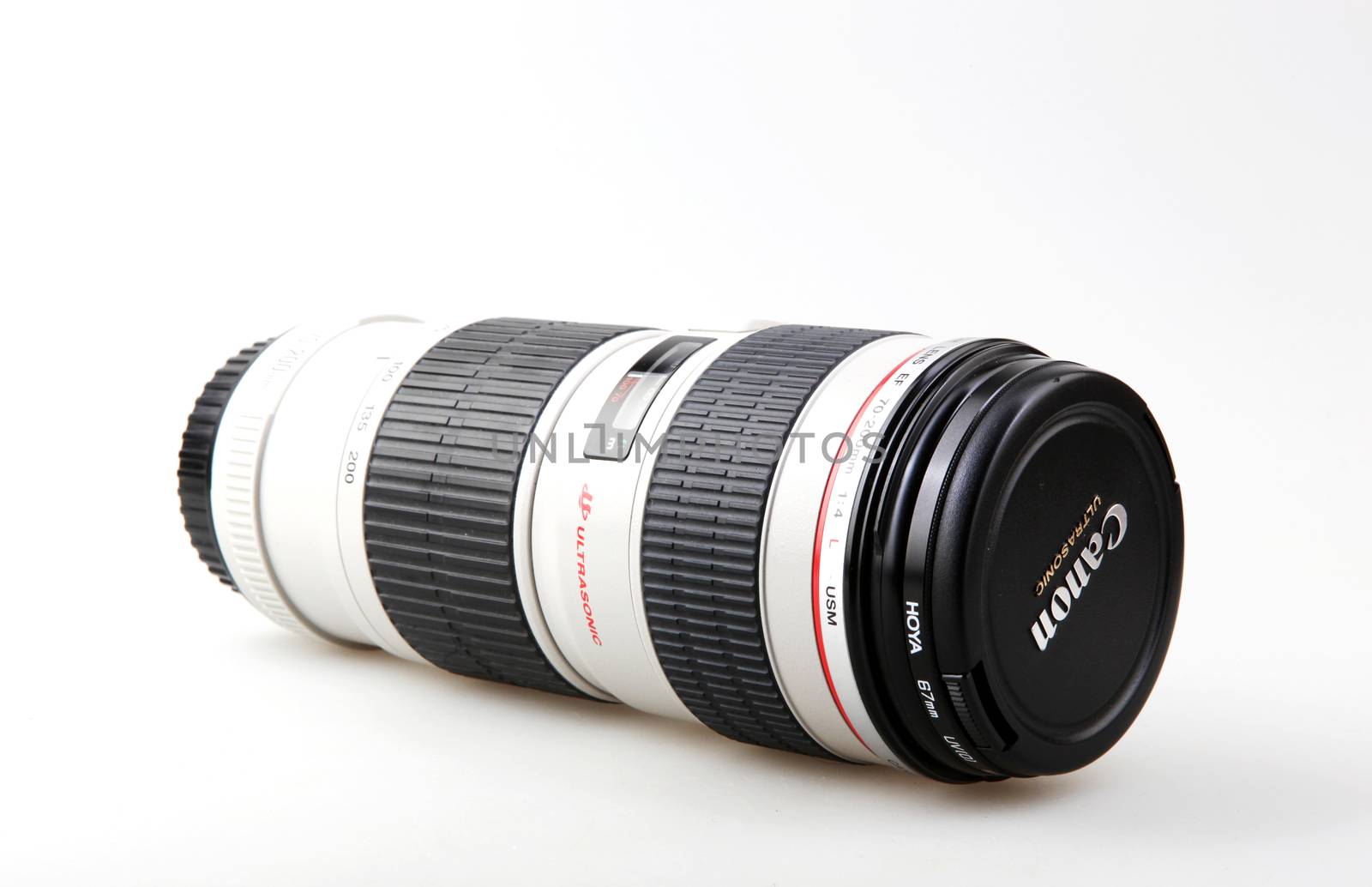 Pomorie, Bulgaria - March 01, 2019: Canon EF 70-200mm f/4L USM Lens. Canon Inc. Is A Japanese Multinational Corporation Specialized In The Manufacture Of Imaging And Optical Products.  by nenovbrothers