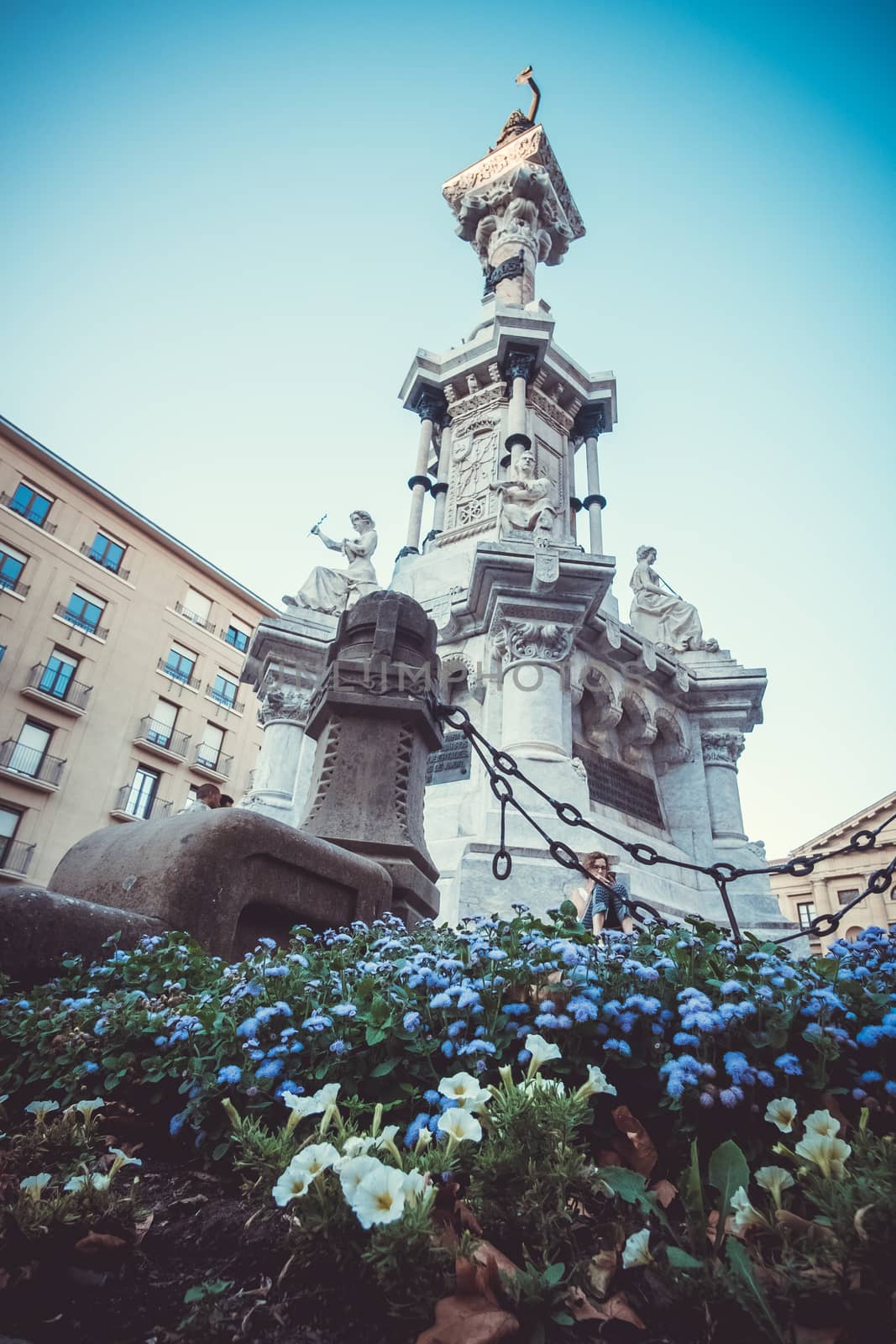 Los Fueros statue located in Sarasate boulevard in Pamplona, Spa by mikelju