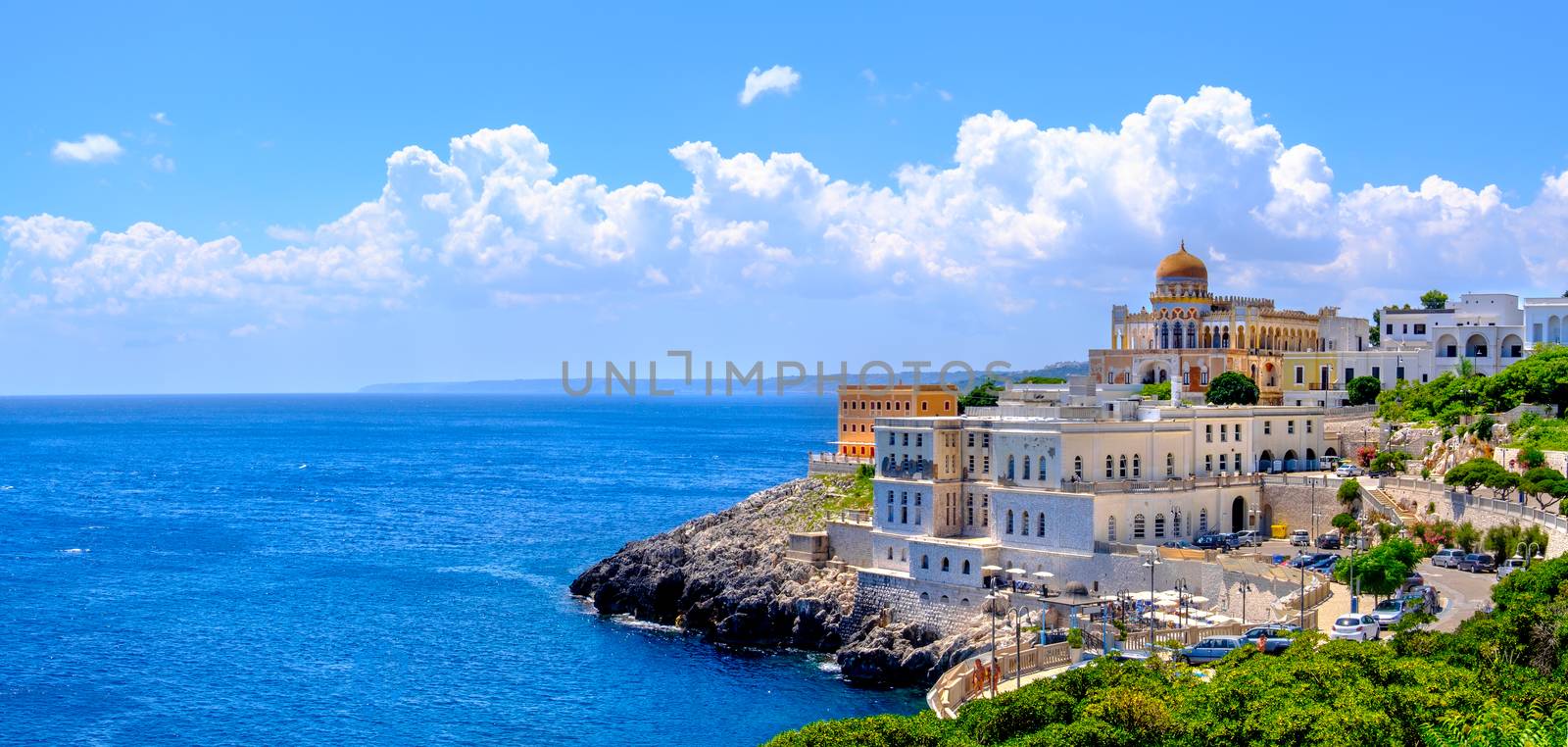 panoramic Salento landscape Apulia region - Santa Cesarea Terme village - Lecce province