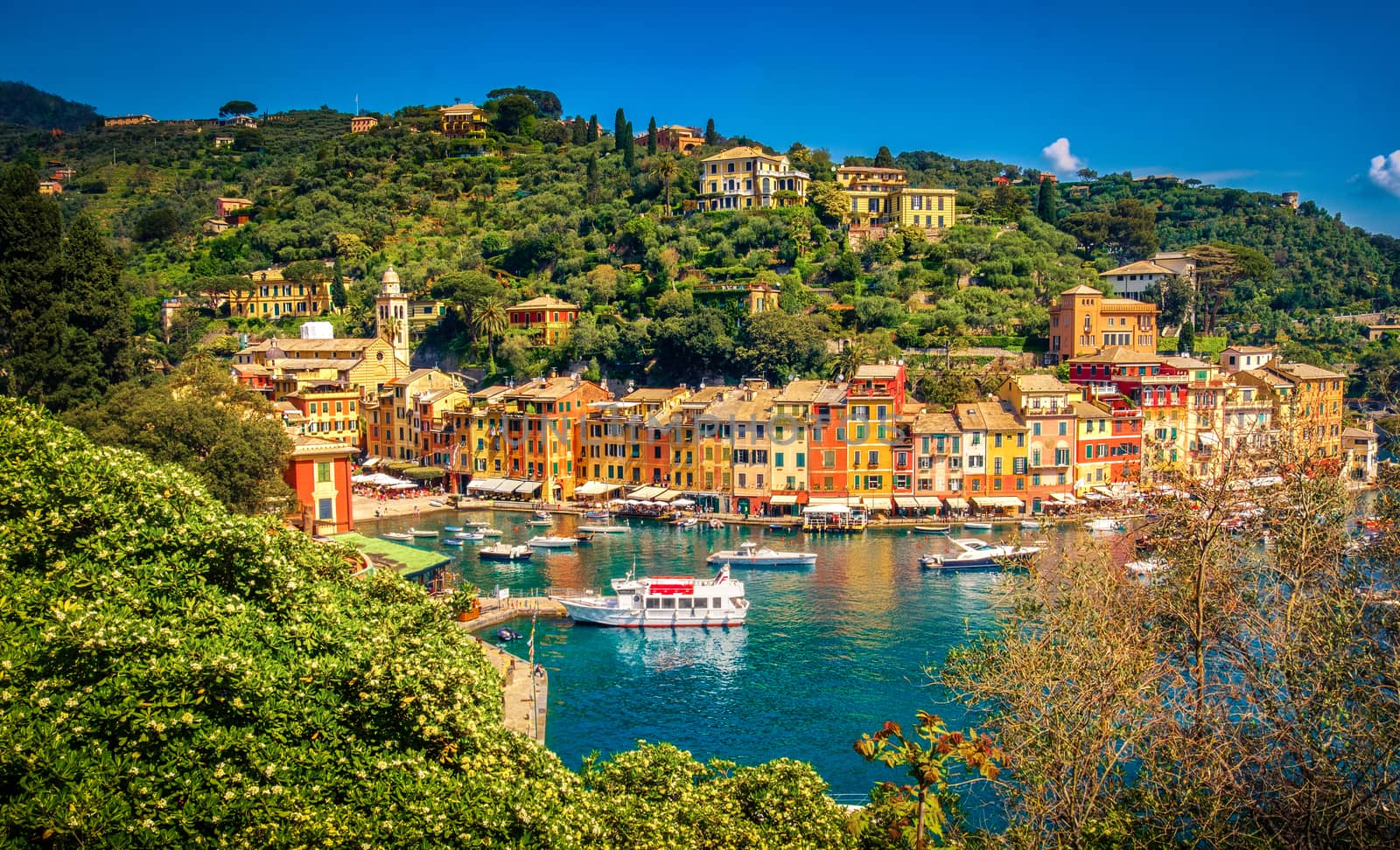 Portofino picturesque ligurian colourful town - Genoa - Italy .