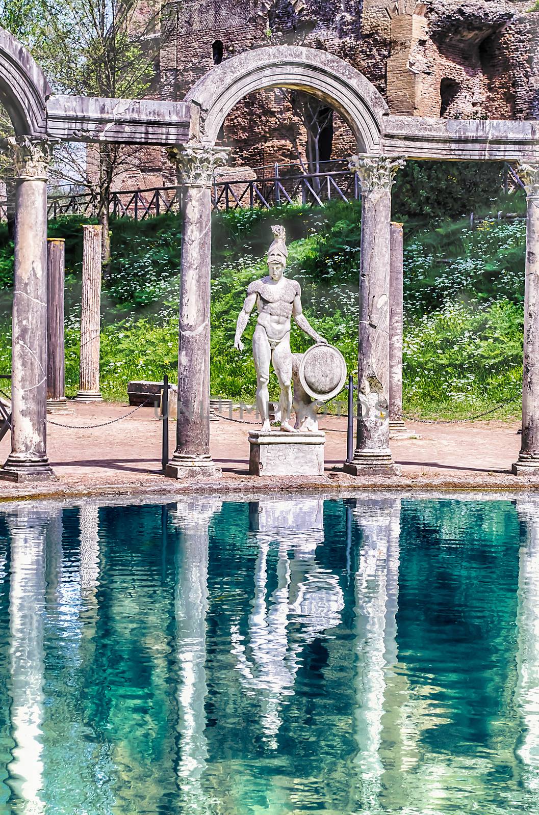 Greek statue of Ares, inside Villa Adriana, Tivoli, Italy by marcorubino