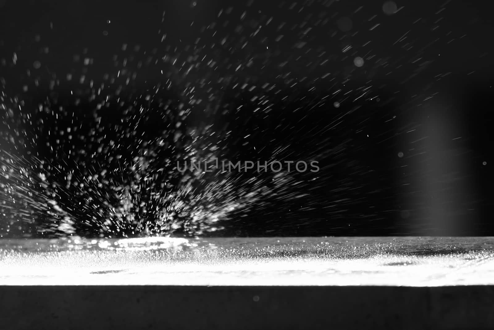 Water drops falling and splashing out of the window in Mutilva,  by mikelju