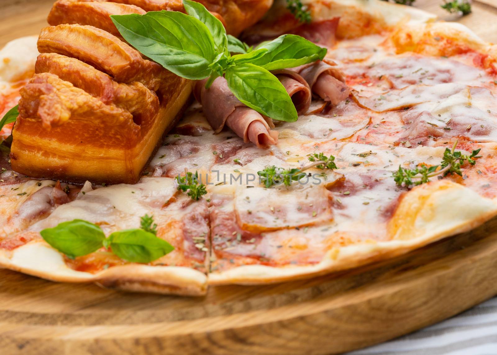 Hot homemade Italian pizza by vlad_star