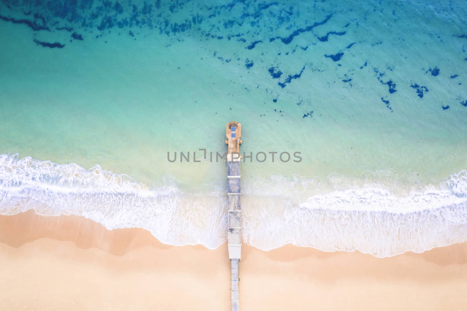 Collaroy Beach Australia on Sydney's northern beaches.  Aerial perspective