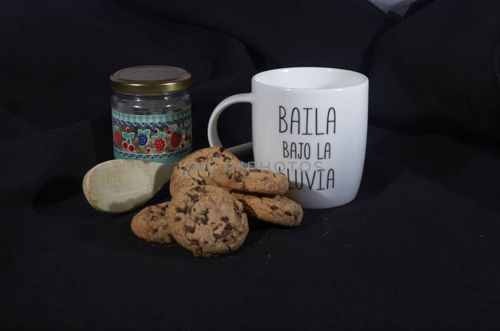 Breakfast Cookies with chocolate chips and milk