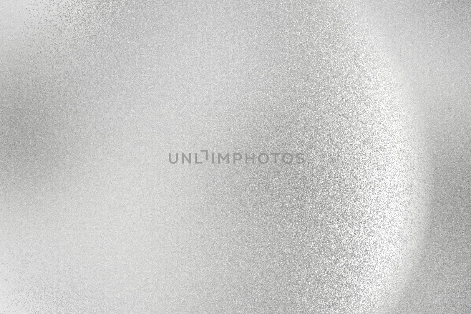 Shiny wave silver metal wall, abstract texture background