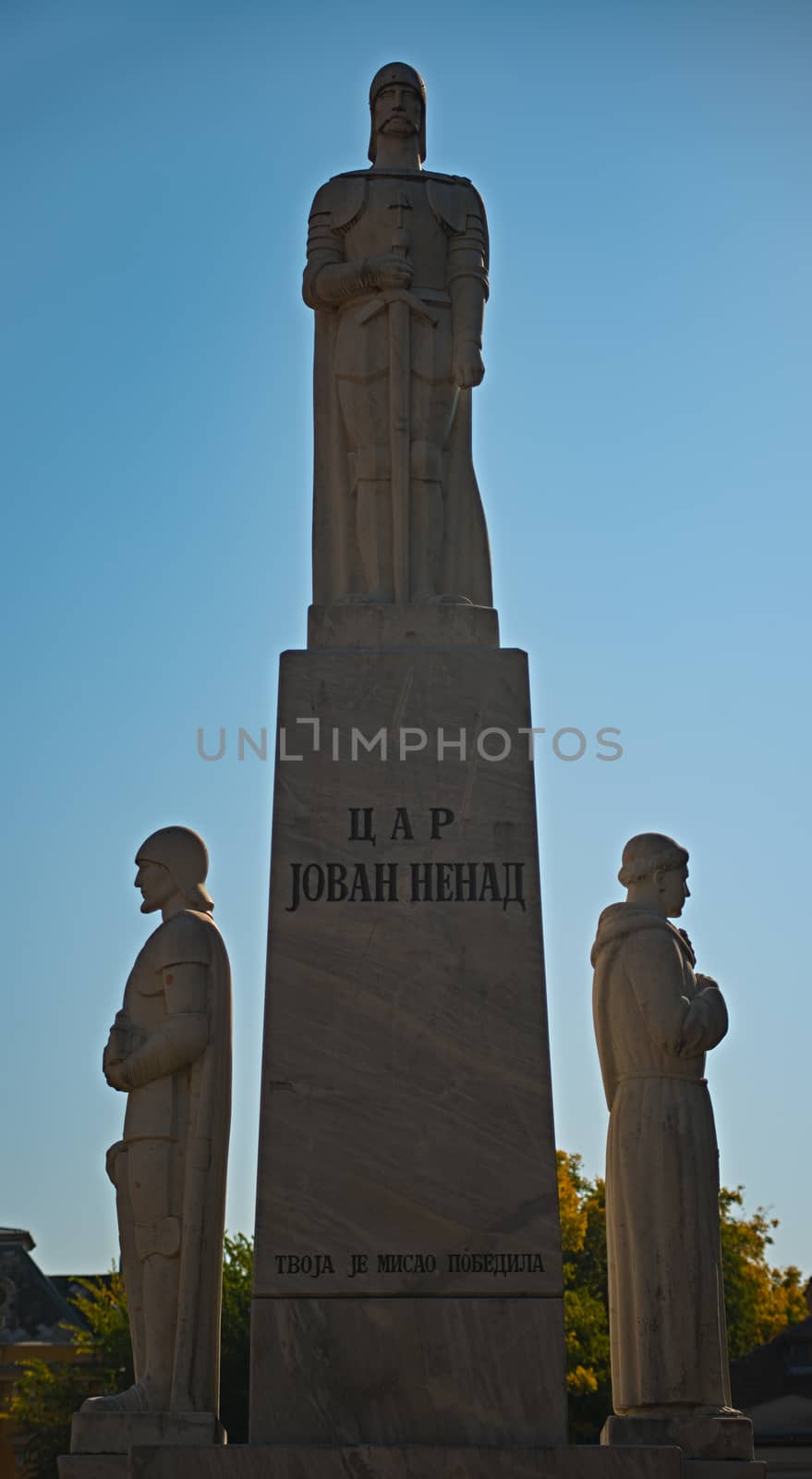 SUBOTICA, SERBIA - October 13th 2018 - Monument dedicated to a Serbian emperor