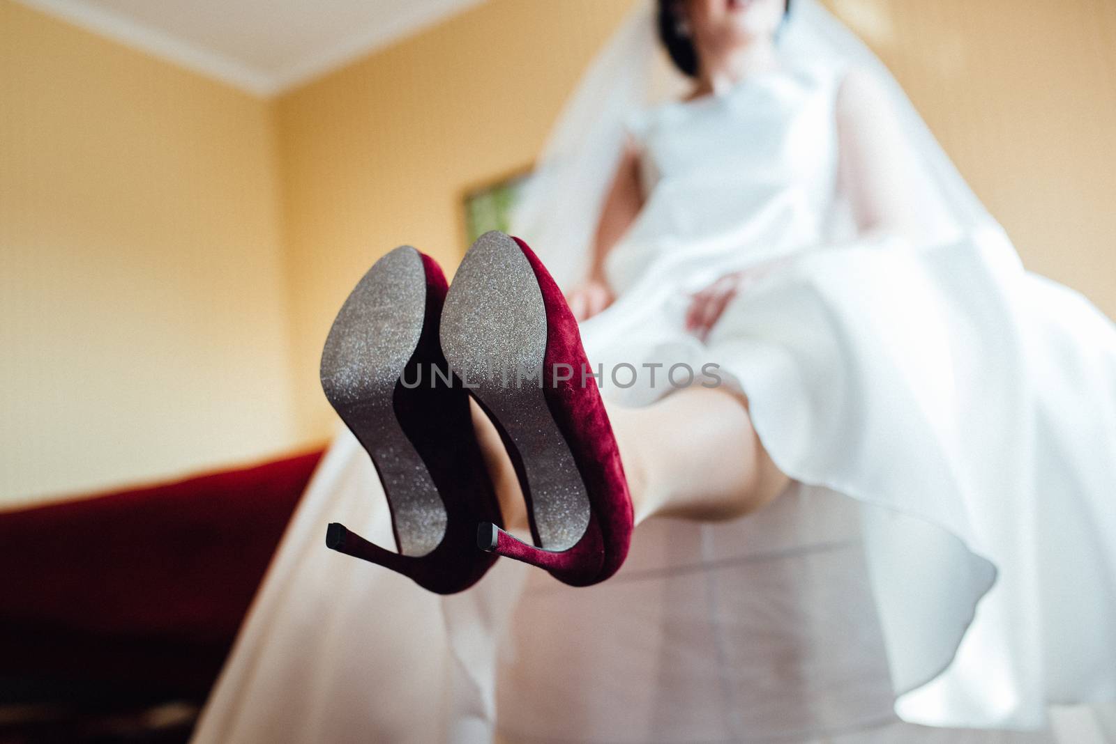 wedding shoes of the bride, beautiful fashion