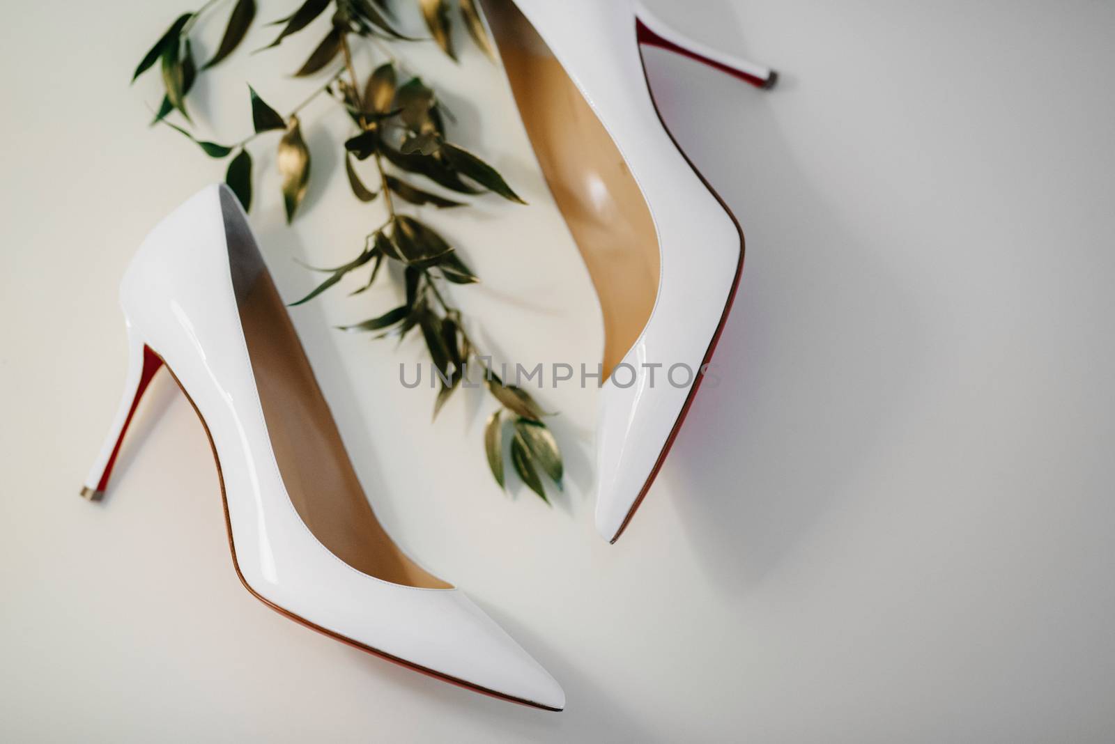 wedding shoes of the bride, beautiful fashion