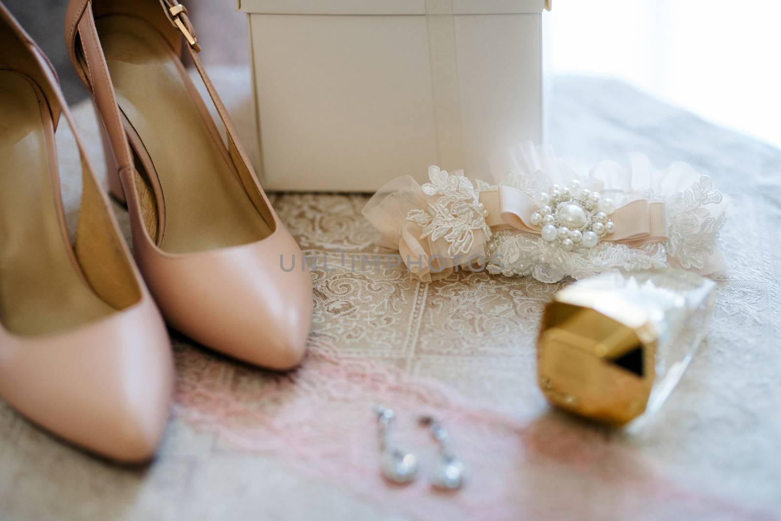 wedding shoes of the bride, beautiful fashion