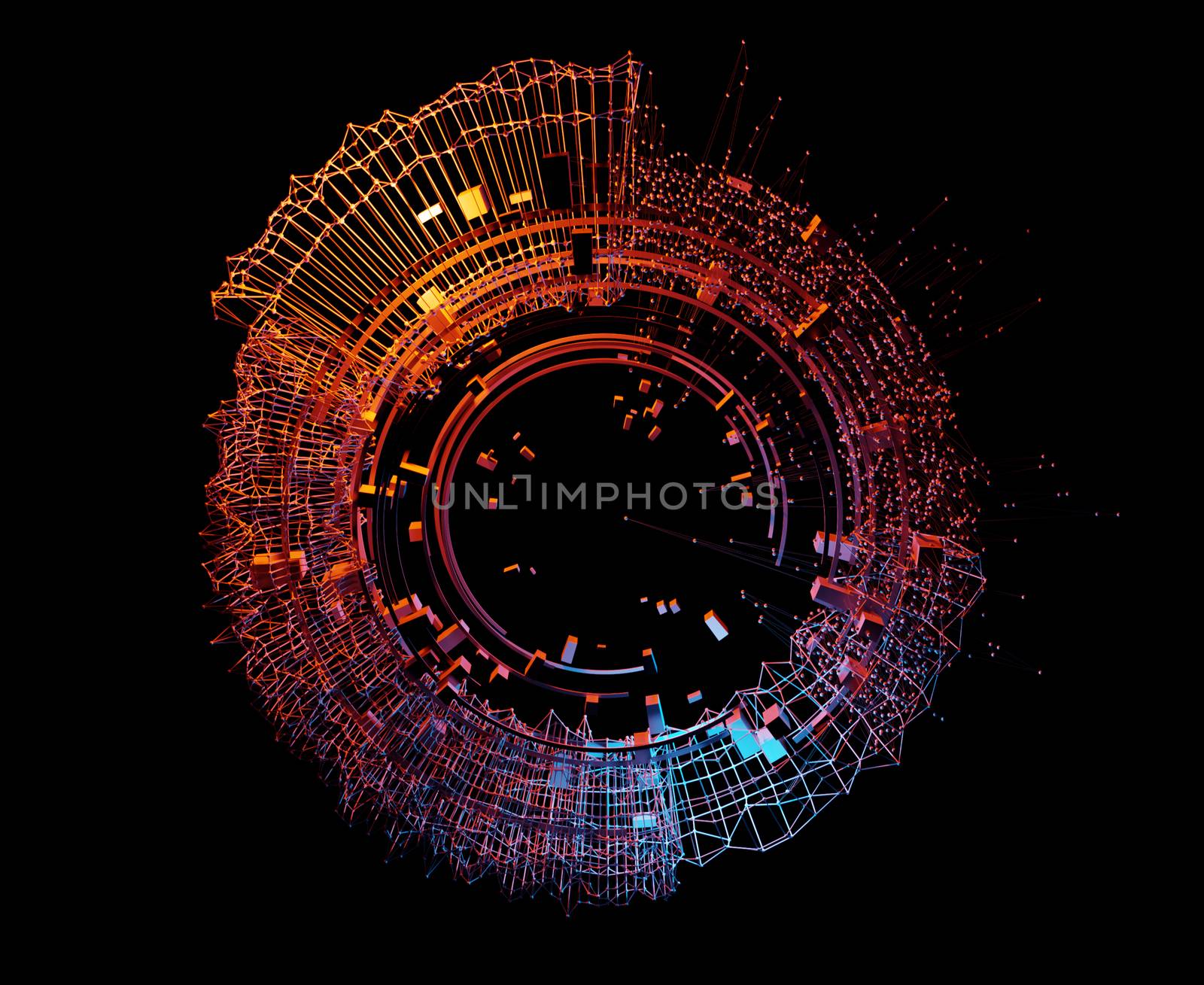 Concept Design Abstract Architecture or HUD Element or Space Station by cherezoff