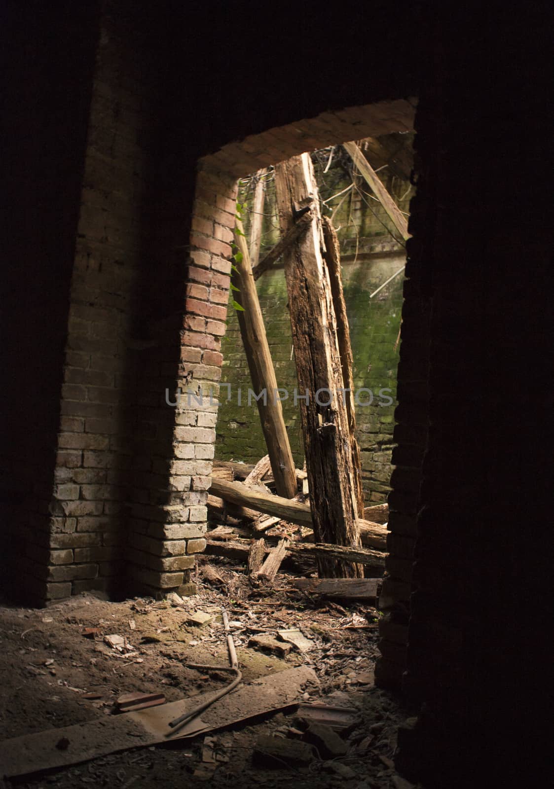 Old abandoned sugar mill located at Villanova Marchesana in Italy.