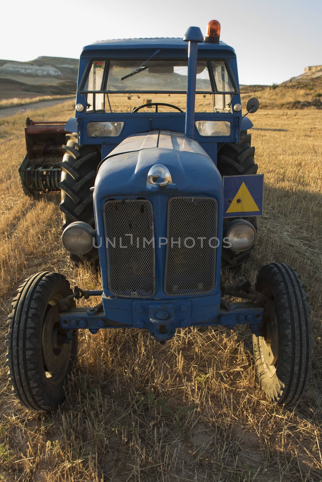 Old tractor in the field