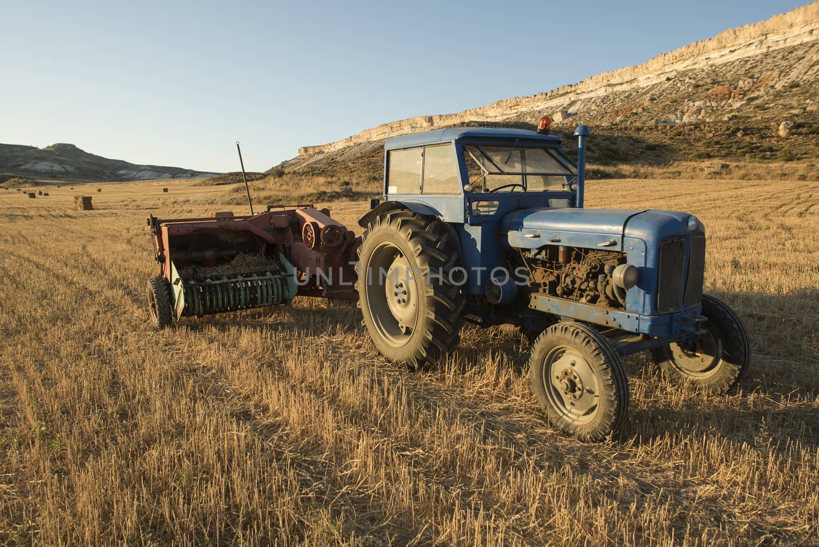 Old tractor in the field