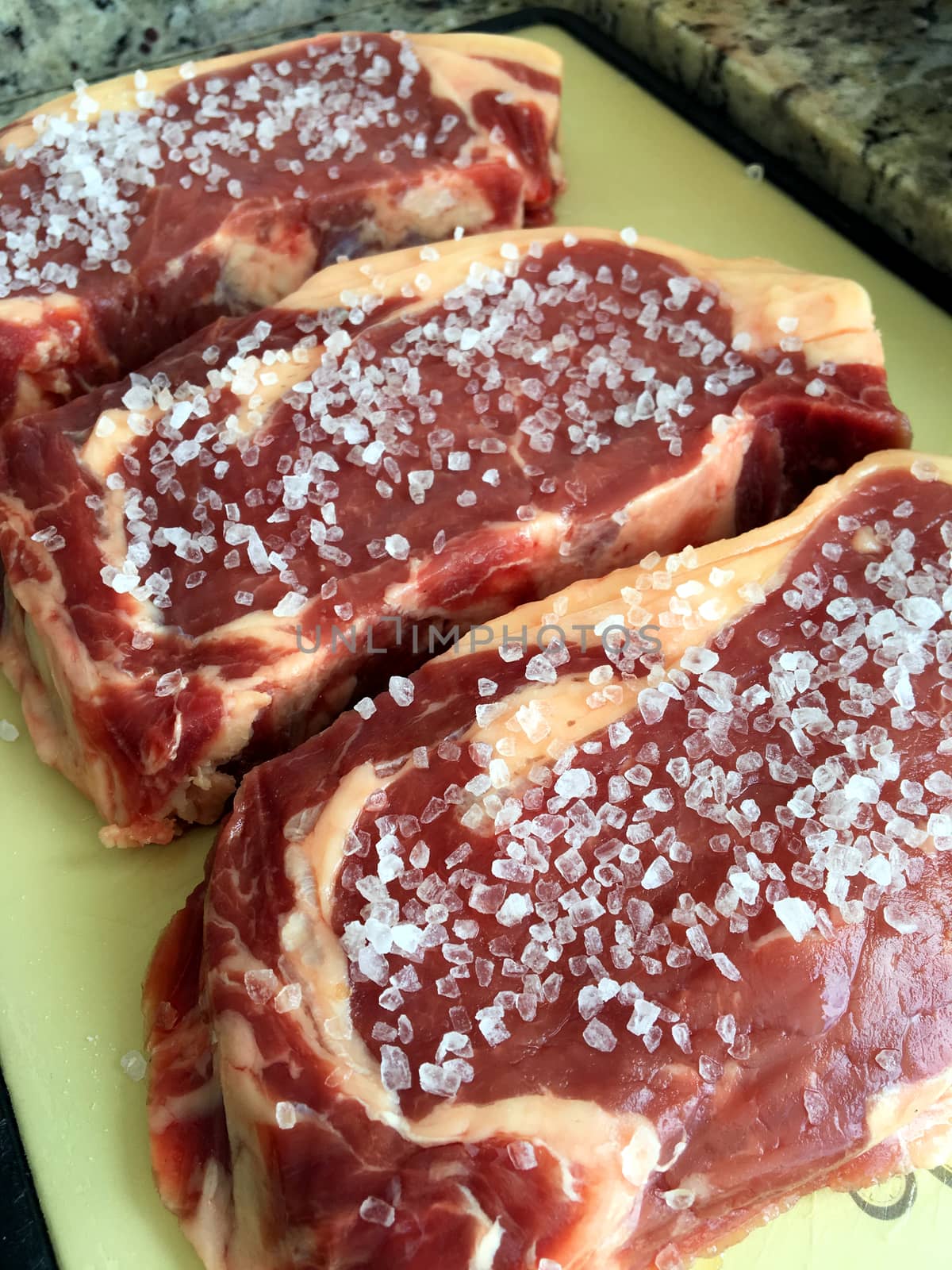 Raw beef steak by luisrftc