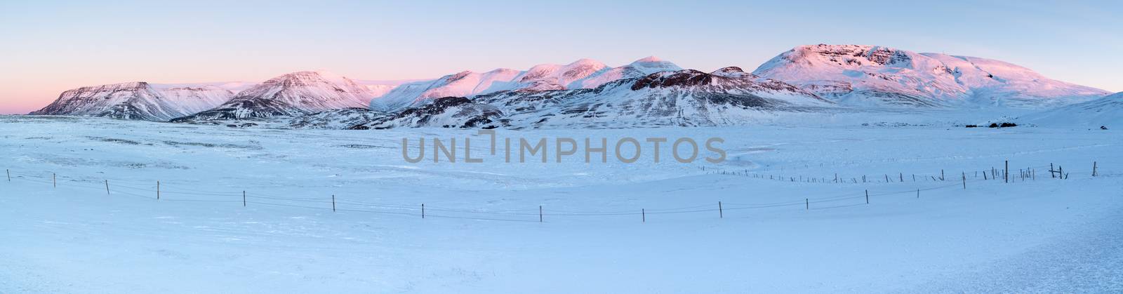 Snow-covered mountains, Iceland, Europe by alfotokunst