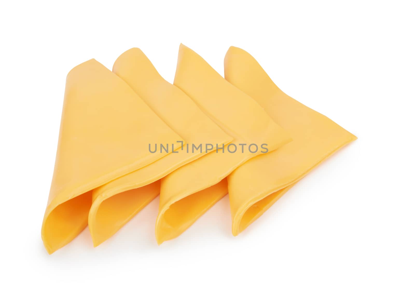 cheese slices isolated on a white background