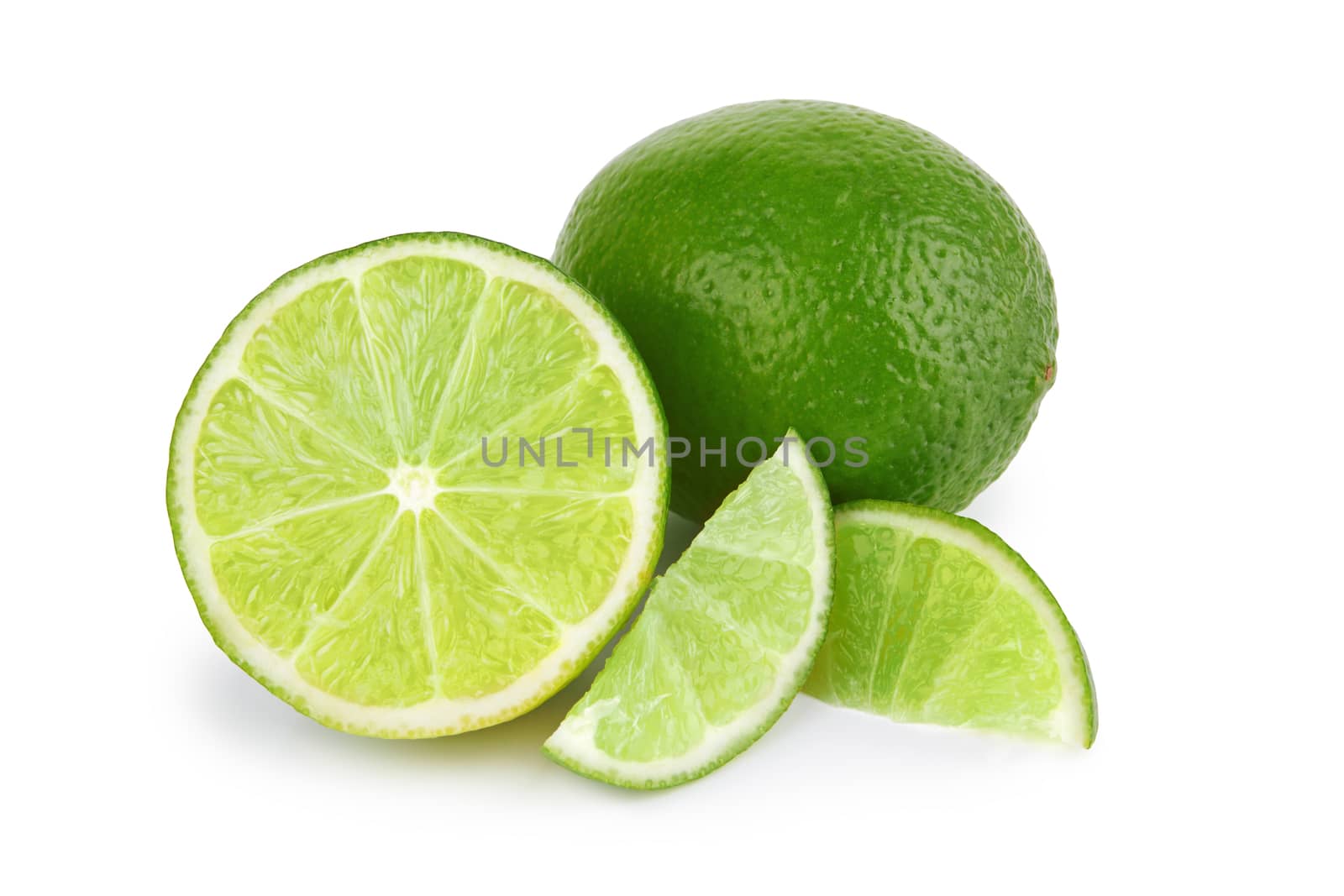 Lime fruit isolated on a white background