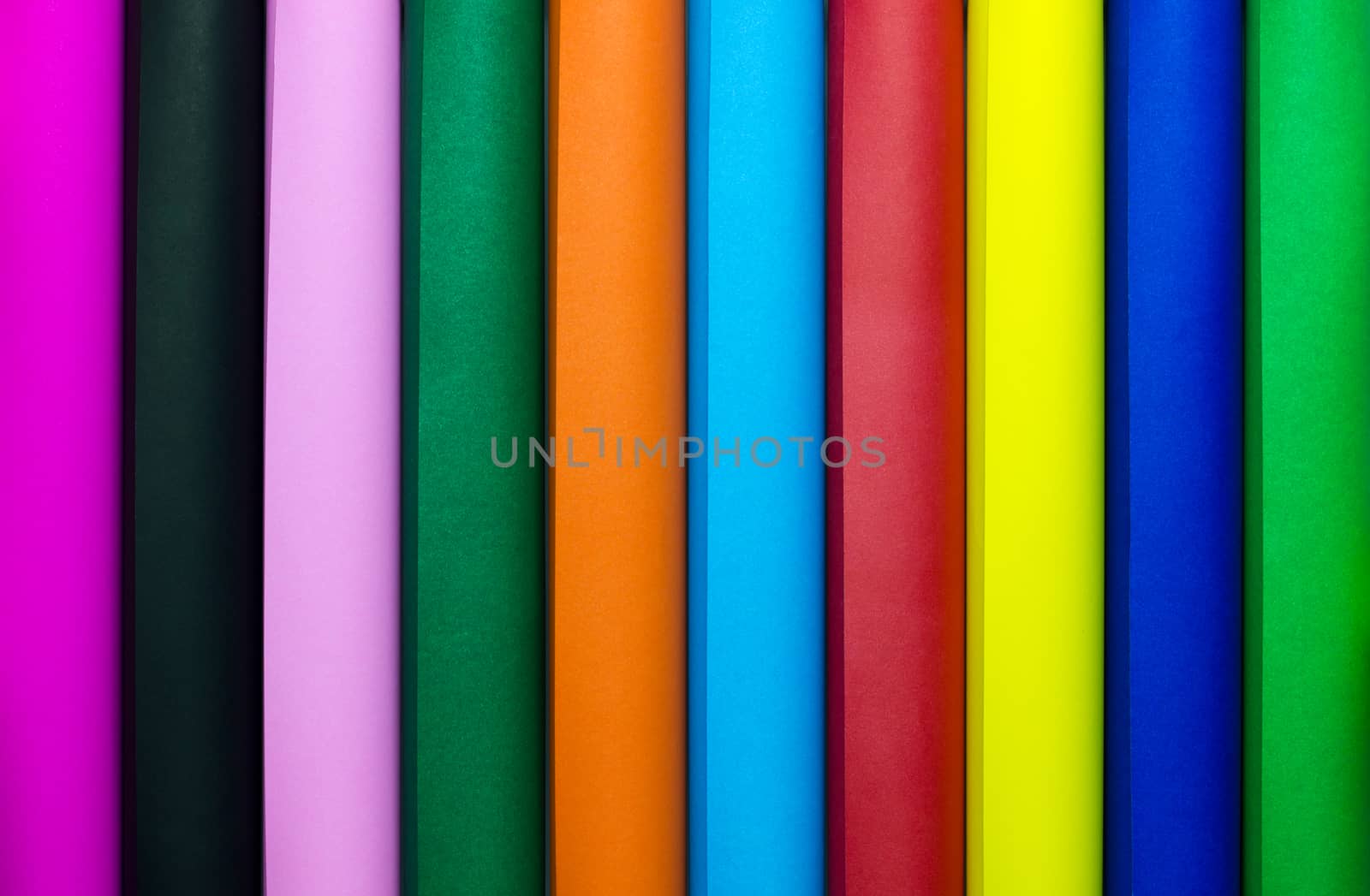 Multicolor roll paper is beautifully laid out. Can be used as background decoration.