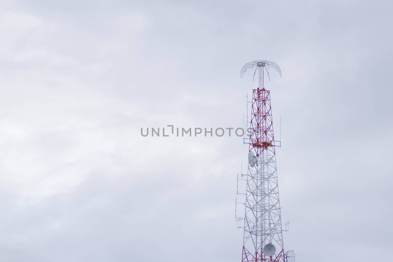 Mobile phone communication tower transmission with antenna by TakerWalker