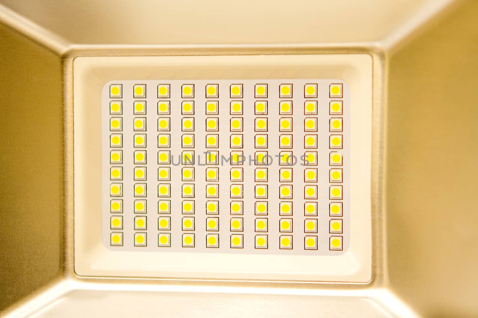 LED Incandescent arrange several rows.