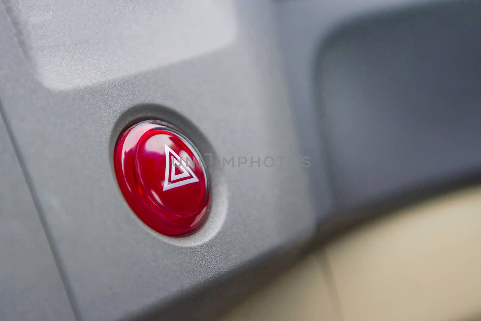 Emergency button in car with black zone.