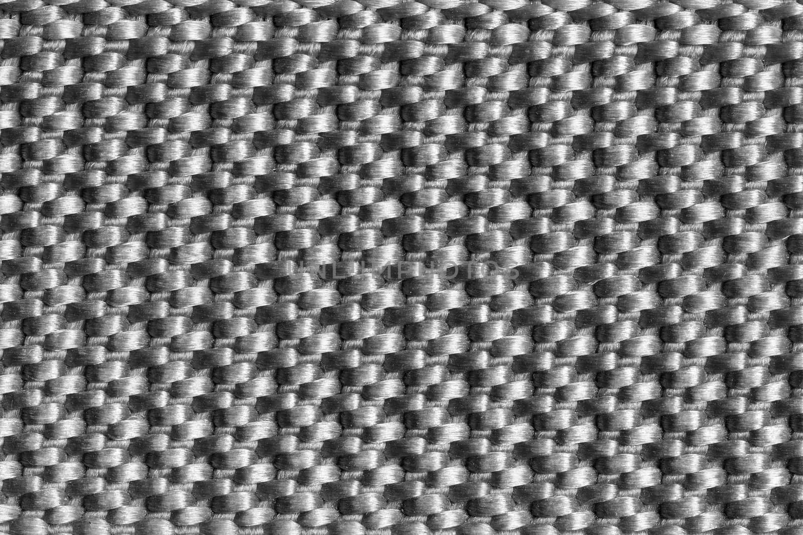 Closeup texture of nylon fabric belt black white colour. Suitable for making backgrounds, creative articles.